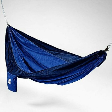 KINGS POND ENTERPRISES Hammaka Parachute Silk Lightweight Portable Double Hammock - Blue KI316327